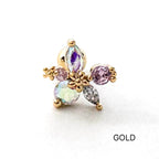 A8 289 [サージカルステンレス]　ストーン花ピアス