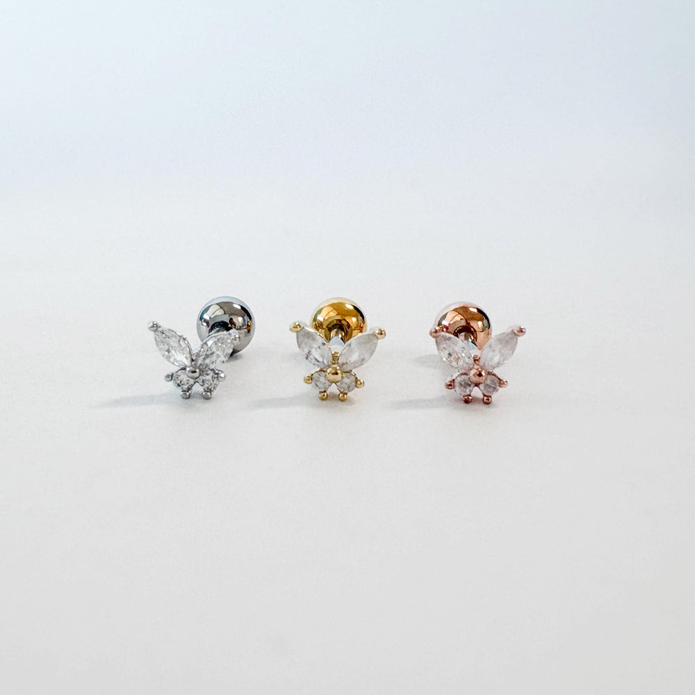 A8 239 ［サージカルステンレス］蝶々ピアス