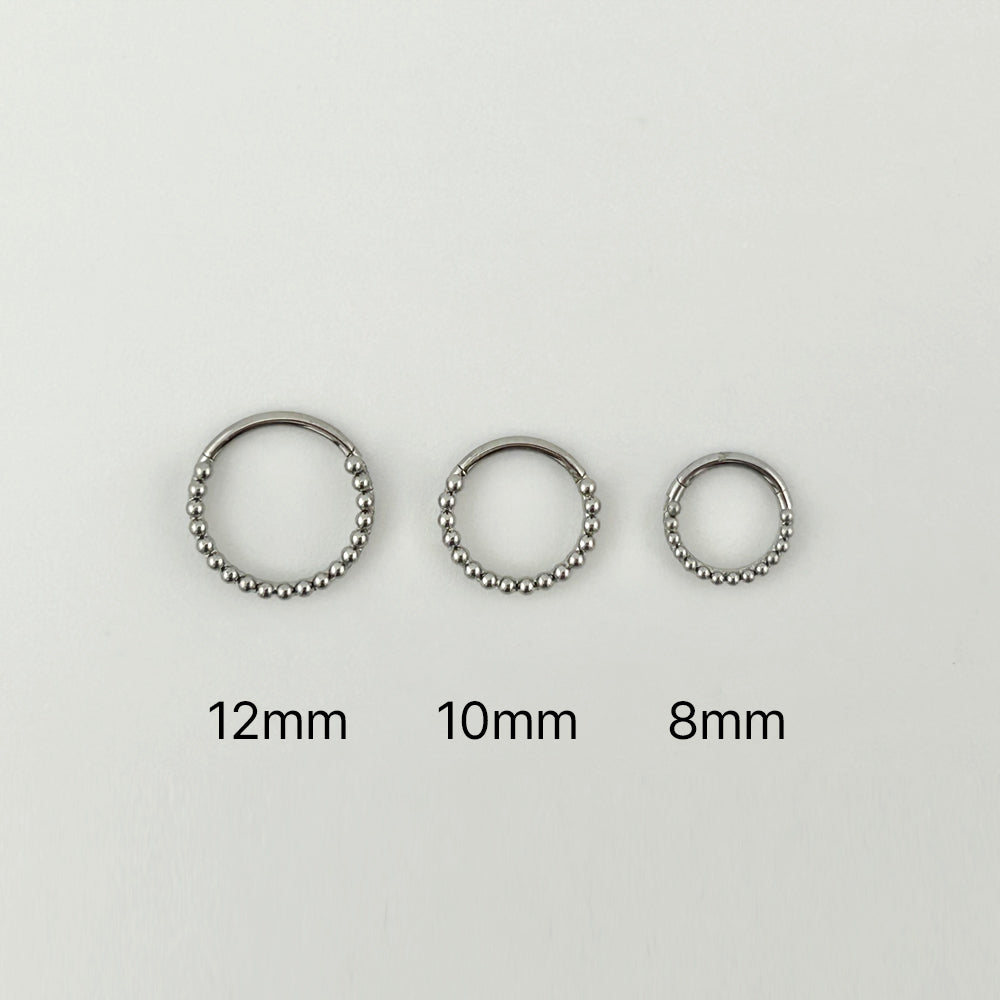 STS 107 [サージカルステンレス] ストーン二重リングピアス