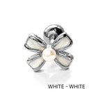 A3 080 [サージカルステンレス]　上品リボンピアス