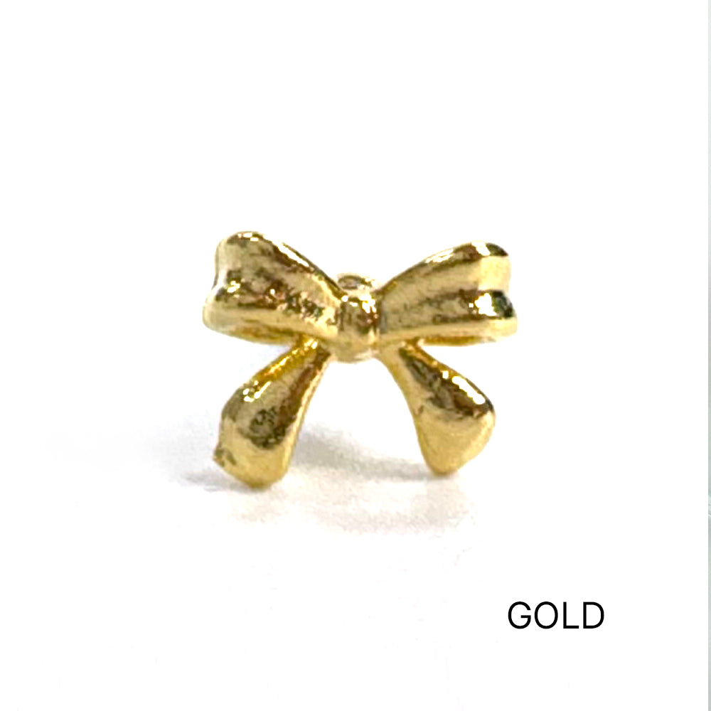 MN 185 ［サージカルステンレス］シンプルリボンピアス