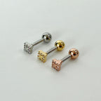 MP 138 ［サージカルステンレス］三角，丸，四角，水滴ストーンピアス