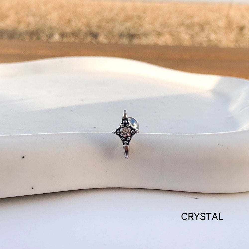 A2 234 ［サージカルステンレス］アンティークミニキュービックスターピアス